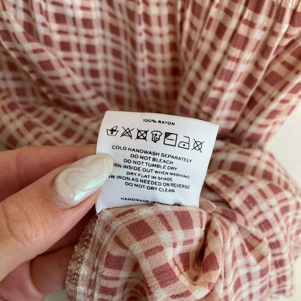 Faithful‎ the Brand Revolve Maple Pink Plaid Cut Out Midi Dress 2 - Picture 11 of 15